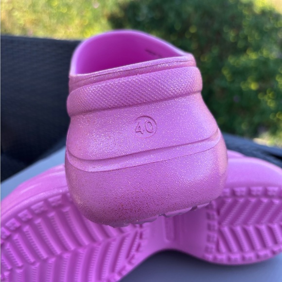 Balenciaga x Crocs Glitter Pink Slides SZ 10 BNWB - Picture 5 of 6